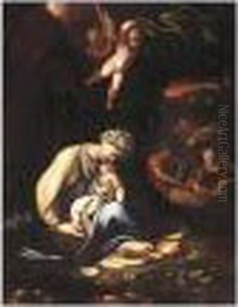 La Zingarella Oil Painting by Correggio, (Antonio Allegri)