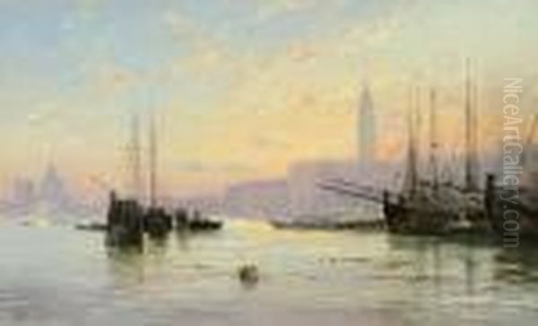 Blick Auf Venedig Oil Painting by Hermann David Salomon Corrodi