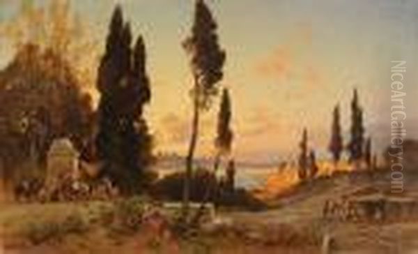 Veduta Di Istanbul Dal Cornod'oro Oil Painting by Hermann David Salomon Corrodi