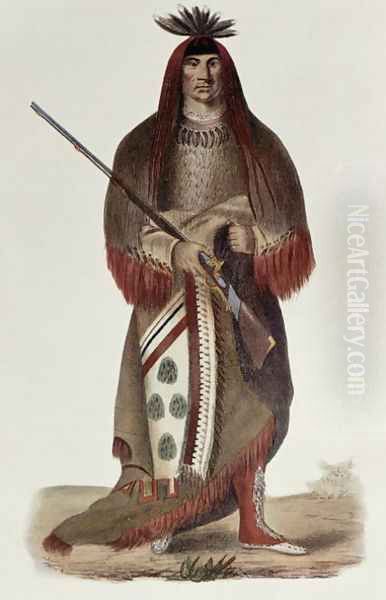 Wa Na Ta or The Charger Grand Chief of the Sioux or Dakota Indians Oil Painting by Charles Bird King