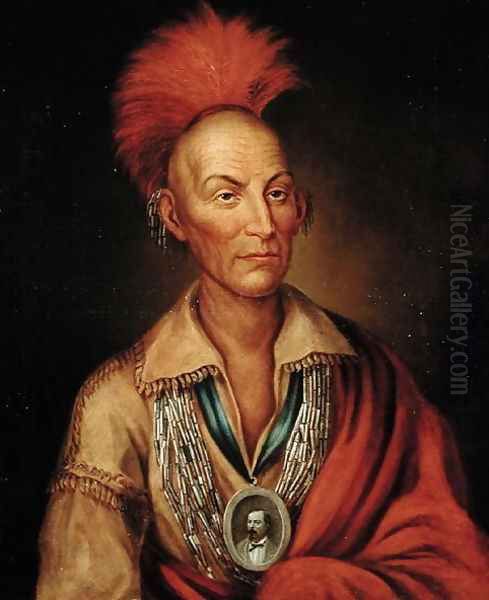 Portrait of Black Hawk 1767-1838 by Homer Henderson Oil Painting by Charles Bird King