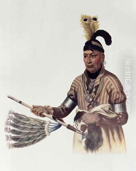 Naw Kaw or Wood a Winnebago Chief Oil Painting by Charles Bird King