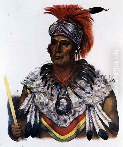 Wapella or the Prince Chief of the Foxes Oil Painting by Charles Bird King