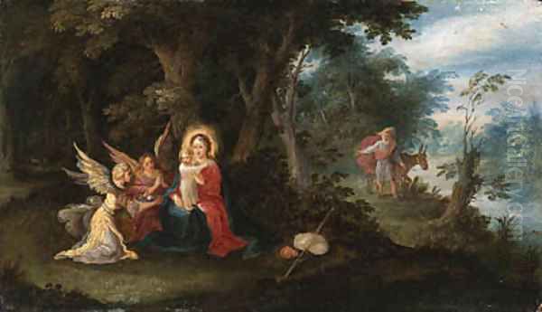 The Rest on the Flight into Egypt Oil Painting by Alexander Keirincx