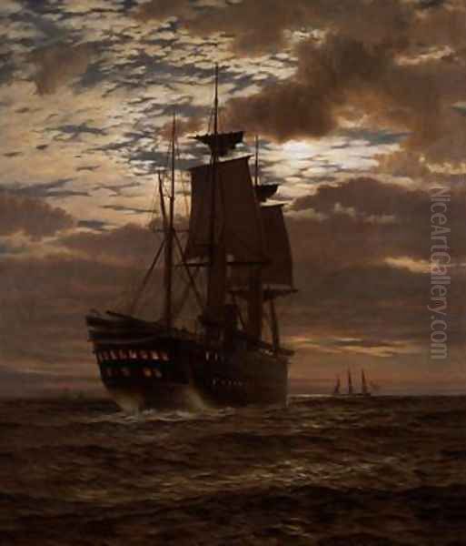 The Last Indian Troopship Oil Painting by Charles Parsons Knight