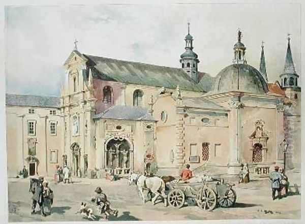 Carmelite church of the Annuciation Krakow Oil Painting by Juliusza & Tondosa, Stanislawa Kossaka