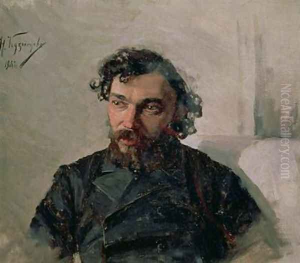 Portrait of Ivan Pochitonov 1850-1923 Oil Painting by Nikolai Dmitrievich Kuznetsov