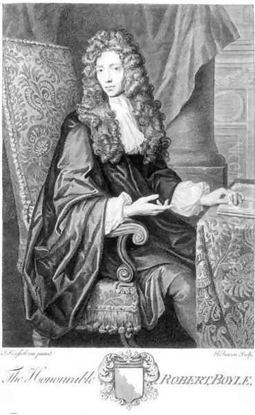 The Honorable Robert Boyle 1627-91 Oil Painting by Johannes Kerseboom