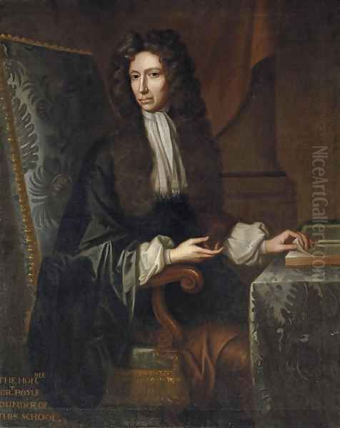 Portrait of the Hon. Robert Boyle, F.R.S. (1627-1691) Oil Painting by Johannes Kerseboom