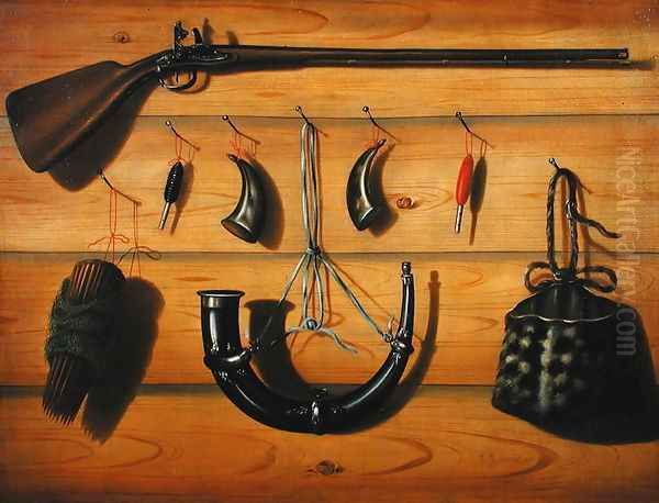 Hunting Equipment Oil Painting by Frans Kerckhoff