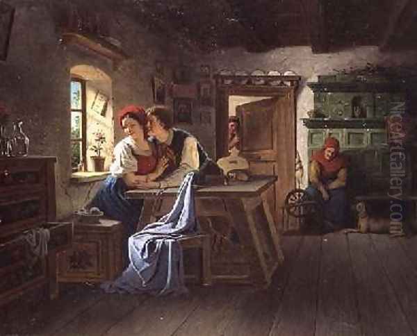 Lovers in the Kitchen by Johann Kurtweil