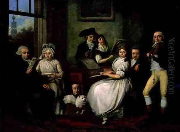 Family of Patriots in Amsterdam Oil Painting by Jan Kamphuijsen