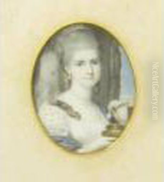 Portrait Miniature Of A Lady Oil Painting by Richard Cosway