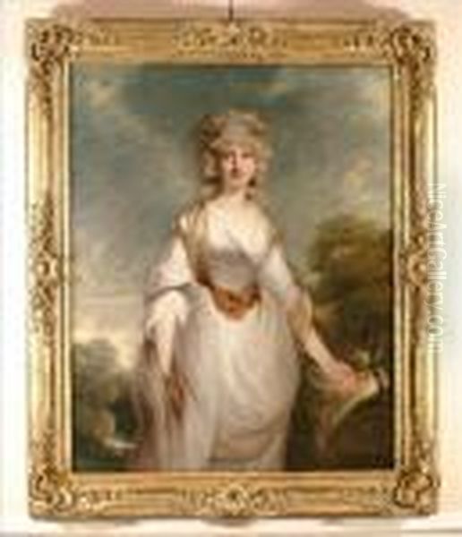 Portrait Oflady Almeira Carpenter Oil Painting by Richard Cosway