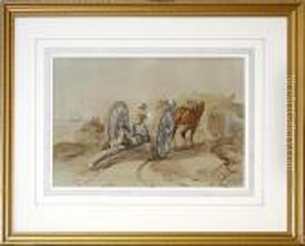 Hauling Timber Oil Painting by John Sell Cotman