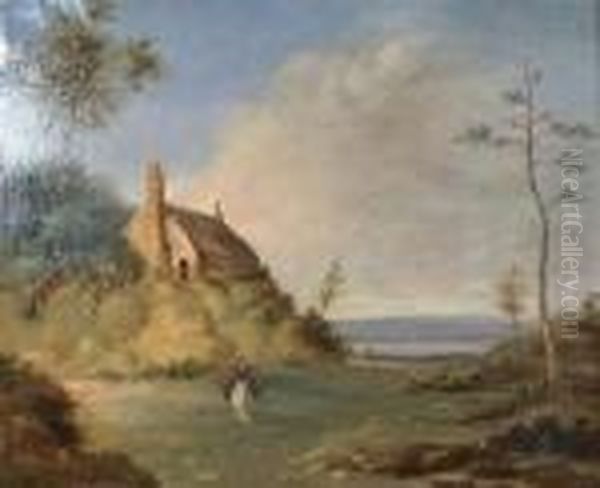 A Cottage By The Lake Oil Painting by John Sell Cotman