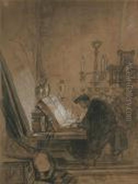 The Sacristy Oil Painting by John Sell Cotman