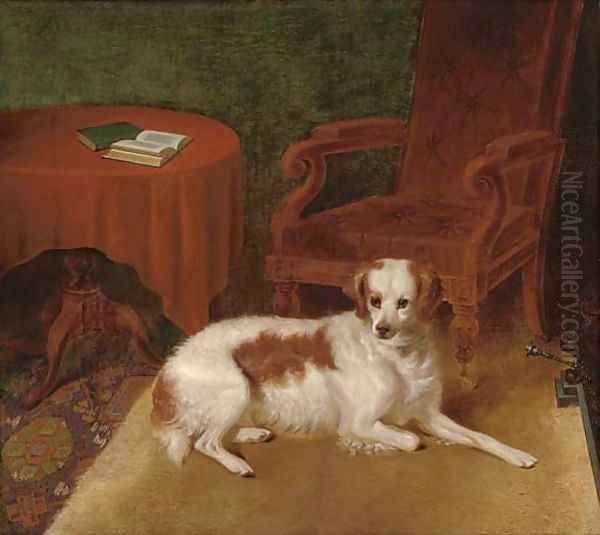 Master's favourite chair Oil Painting by Thomas W. King