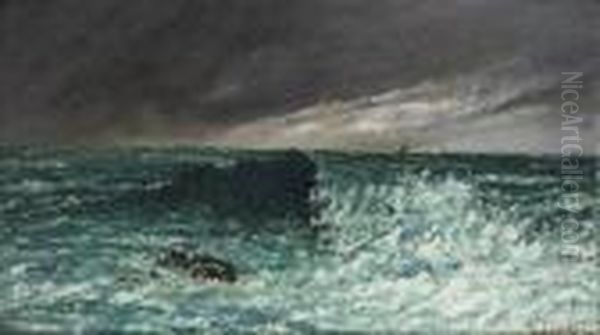 La Vague Oil Painting by Gustave Courbet