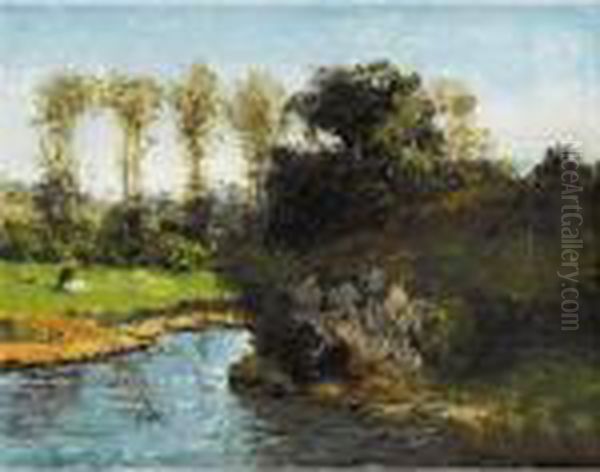 Paysage De Saintonge Oil Painting by Gustave Courbet