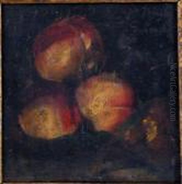 Nature Morte Aux Pommes Et A La Poire Oil Painting by Gustave Courbet