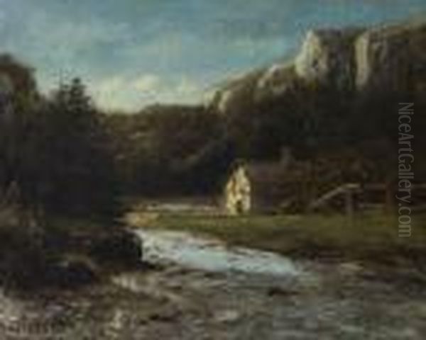 Paysage Valaisan Dans Les Environs De Saillan Oil Painting by Gustave Courbet