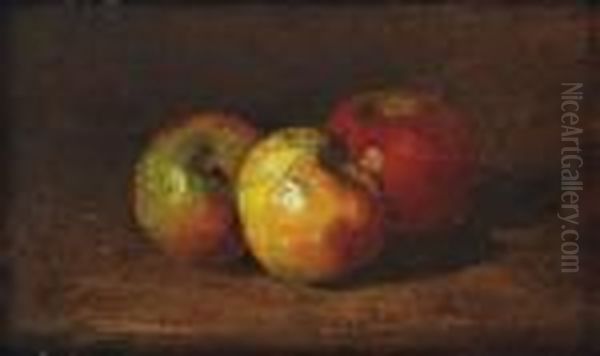 Nature Morte Aux Trois Pommes Oil Painting by Gustave Courbet