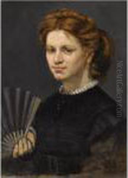 Madame Ernest Meja Oil Painting by Gustave Courbet