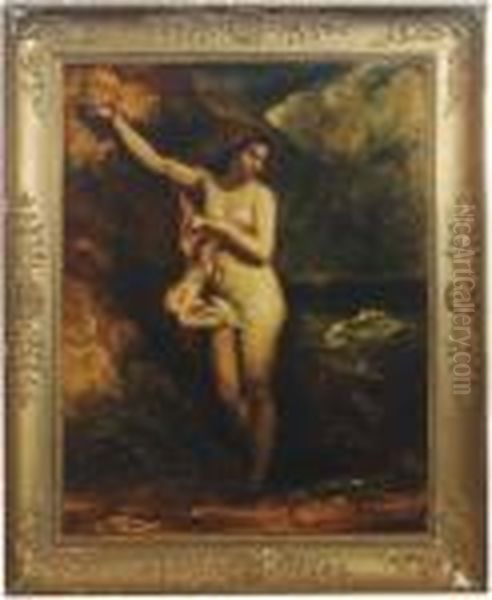 Andromeda Enchained Oil Painting by Gustave Courbet