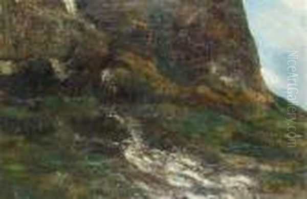 Paysage De Falaises Oil Painting by Gustave Courbet