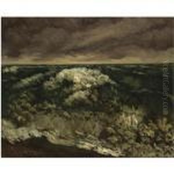 La Vague Oil Painting by Gustave Courbet