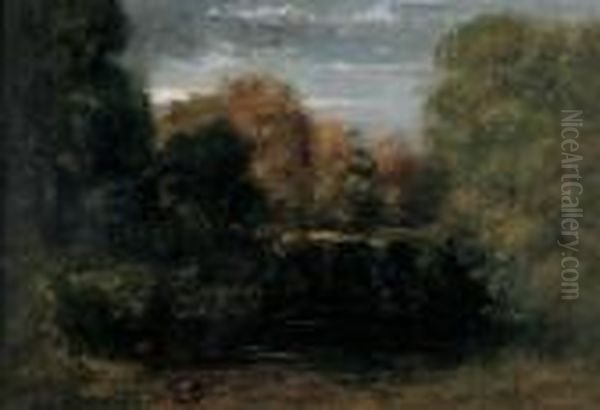 Paysage,fontainebleau Oil Painting by Gustave Courbet