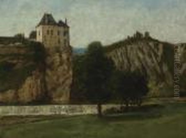 Le Chateau De Thoraise Oil Painting by Gustave Courbet