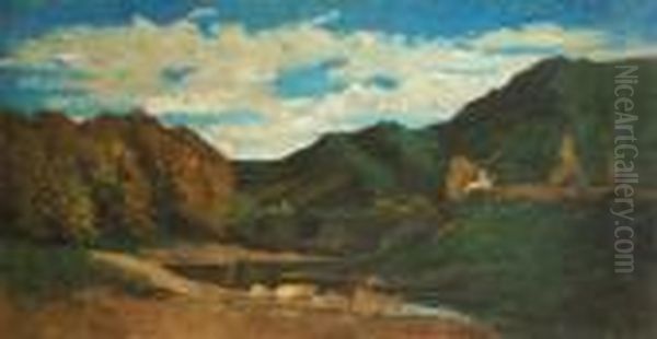 Paysage De Franche Comte Oil Painting by Gustave Courbet