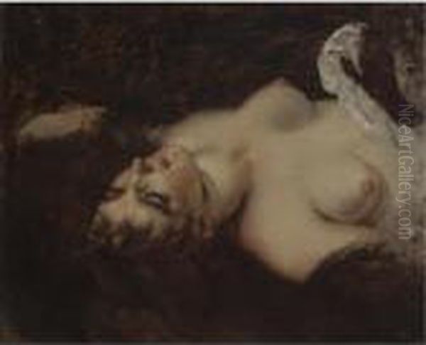 Femme Nue Oil Painting by Gustave Courbet