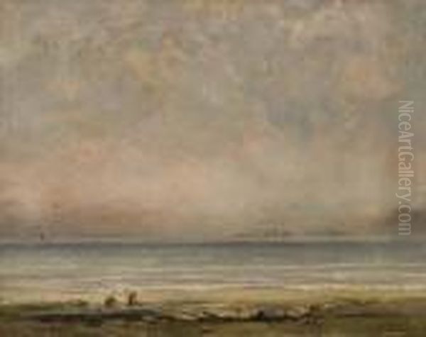 Bord De Mer Oil Painting by Gustave Courbet