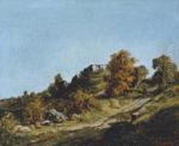 Paysage Aux Environs D'ornans Oil Painting by Gustave Courbet