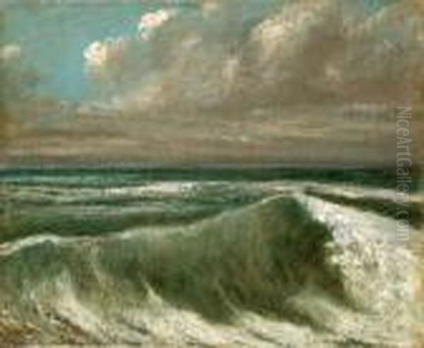 La Vague Oil Painting by Gustave Courbet