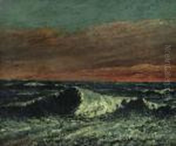 Vague. Oil Painting by Gustave Courbet