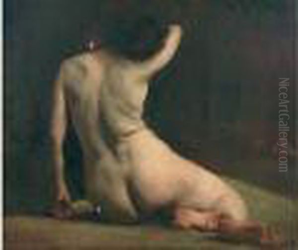 Modele De Dos Oil Painting by Gustave Courbet