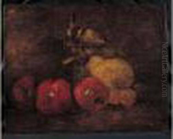 Nature Morte Aux Fruits Oil Painting by Gustave Courbet