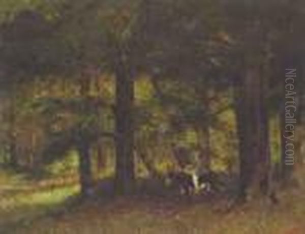 Parc De Rochemont Oil Painting by Gustave Courbet