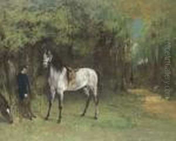 Rendez-vous De Chasse Oil Painting by Gustave Courbet