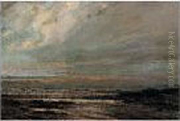 Marine A Deauville Oil Painting by Gustave Courbet