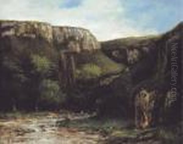 La Gorge Oil Painting by Gustave Courbet