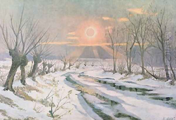 Annular eclipse of the sun Oil Painting by Kranz, W.