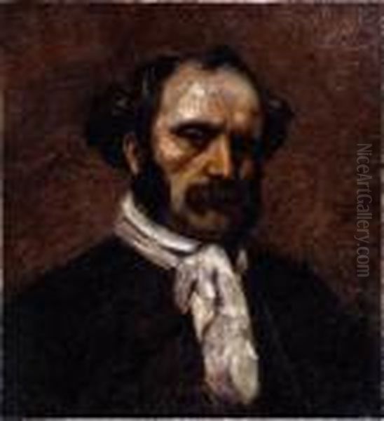 Monsieur Van Laethem Oil Painting by Gustave Courbet