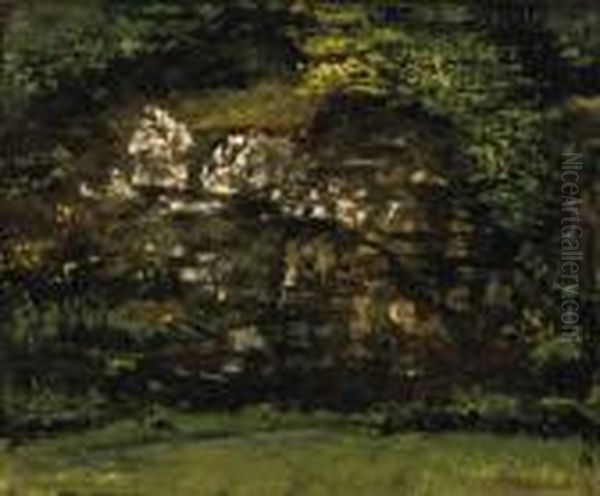 Sous-bois Oil Painting by Gustave Courbet