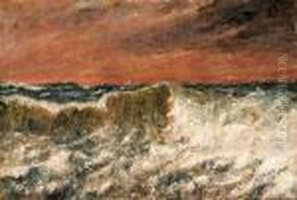 La Vague Oil Painting by Gustave Courbet