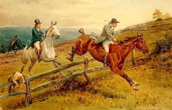 Hunting Oil Painting by George Goodwin Jnr Kilburne